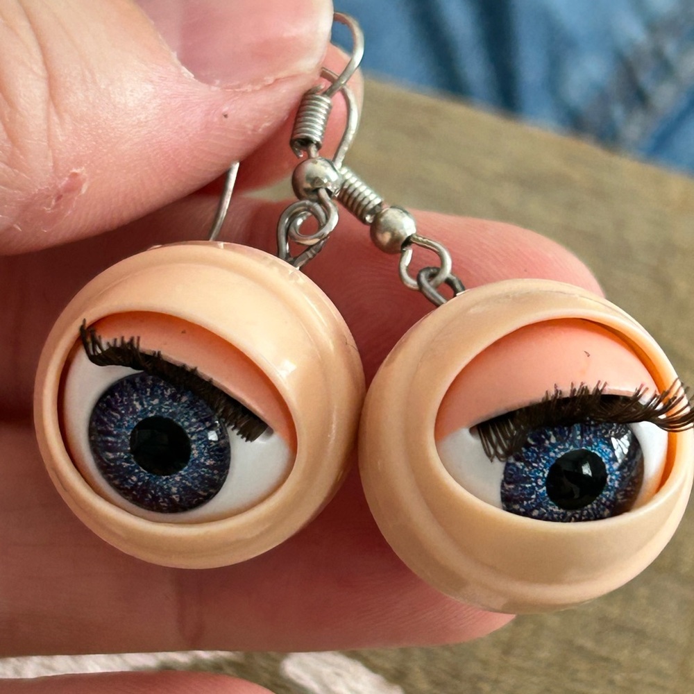 4/$50 whimsical Unique Eye Design Earrings